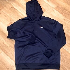 ✅ FILA Hoodie Men’s XL Navy Activewear Athleisure Sportswear sweatshirt